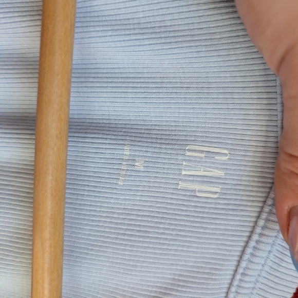 GAP Light Blue Button Down Women's Top Ribbed Cardigan Top Medium Elevated - Picture 6 of 6